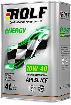 Автомасло 10W40 Rolf Energy SL/CF 4л 