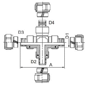 Крестовина 3/4"  ник. V&G-211102