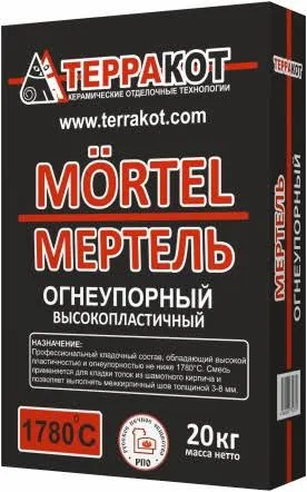 Мертель кладочная смесь для топки огнеупорная (20 кг) TEPPAKOT