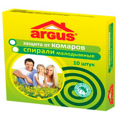 Спирали от комаров ARGUS 10шт с1869