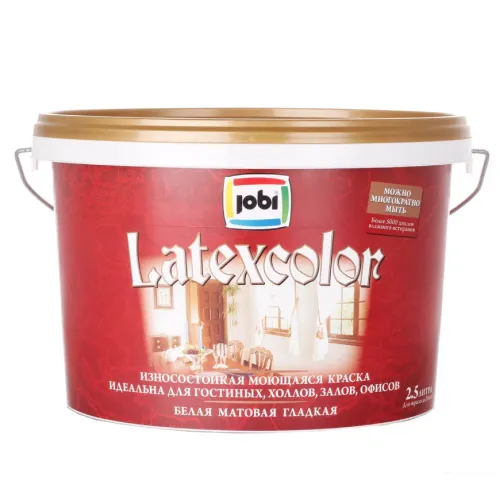 Краска латексная Jobi -20C LATEXCOLOR A7 База С (2,25л)