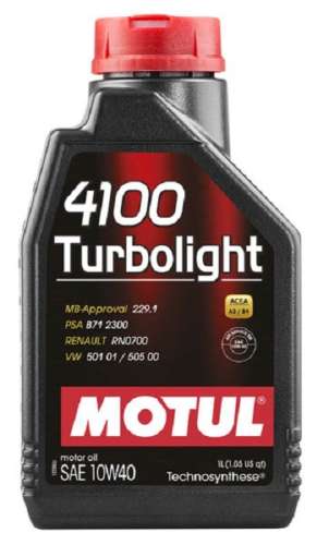 Масло моторное MOTUL 10W40 TurbolightI 1л 