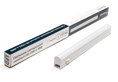 Светильник включай LED-LT5R2-6-4000 510Лм белый линейный (С ВЫКЛЮЧАТЕЛЕМ)