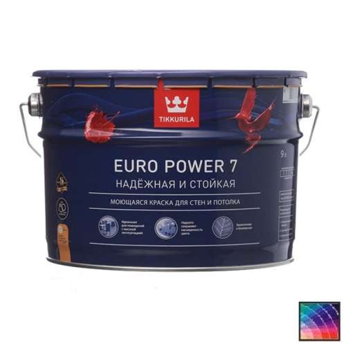 ТИККУРИЛА EURO POWER 7 А моющ. для стен и потолков 0,9л