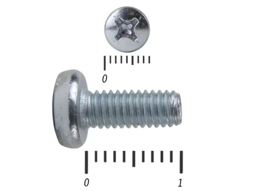 Винт полусф 4*10 (полная резьба) DIN7985 цинк  