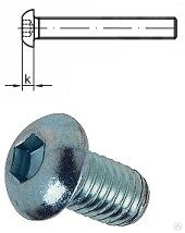 Винт полусф 6*10 (полная резьба) DIN7985 цинк  