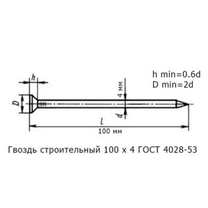 Гвозди 90х3,5 строительные 