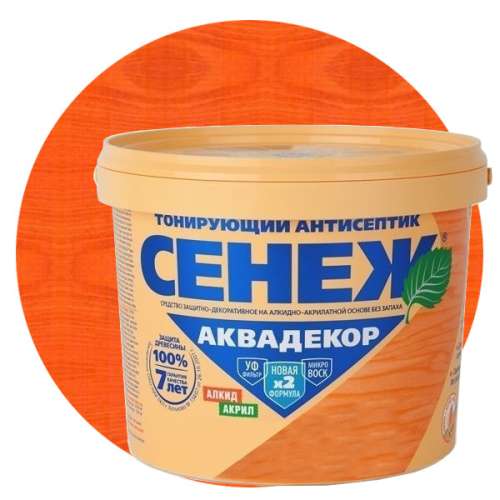Антисептик декоративный Сенеж Аквадекор, Черешня-108 0,9кг