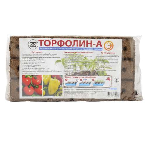Плита торфяная прессованная Торфолин А 18 ячеек П1076