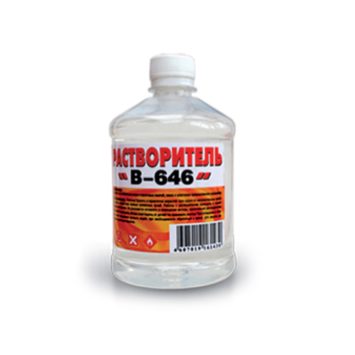Растворитель  В-646  0.5л пластик ВЕРШИНА
