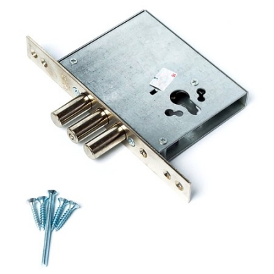 Замок врезной  цилиндровый "Лазурит" 1.01.07 пустой