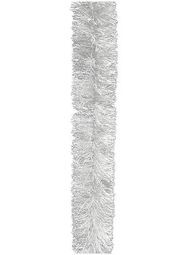 Мишура М-28 Серебро с цв. кончиками d-7см, L-2м