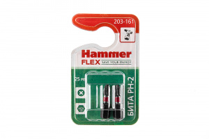 Бита Hammer Flex 203-175  PZ-3 50мм, 2шт.