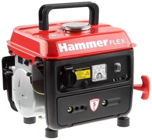 Бензоэлектростанция Hammer Flex GN800  0,8КВт 220В 50Гц бак 4,5л непр. 6ч