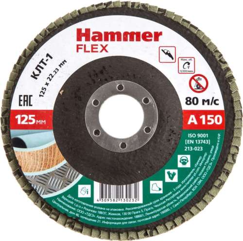 Круг лепестковый торц. 180мм Р40 Hammer 213-030