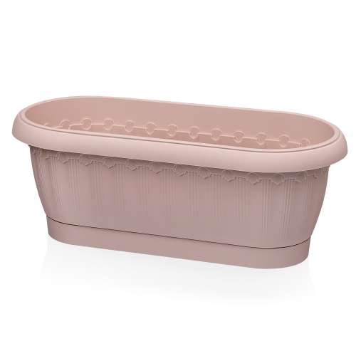 Кашпо подвесное Глория с поддоном 4,2л белый (без подвесок)