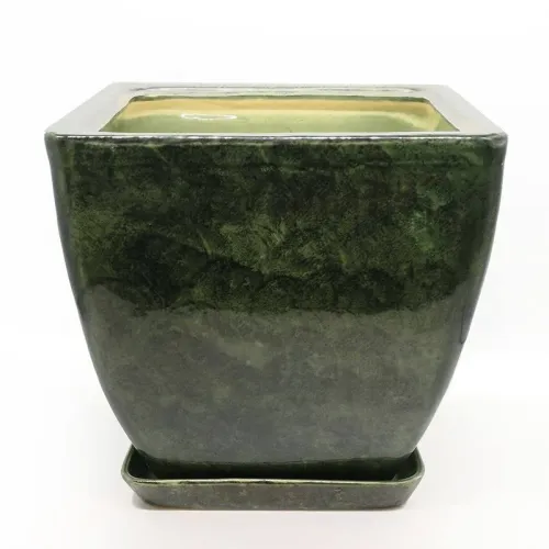 Кашпо подвесное Глория с поддоном 4,2л зеленый (без подвесок)