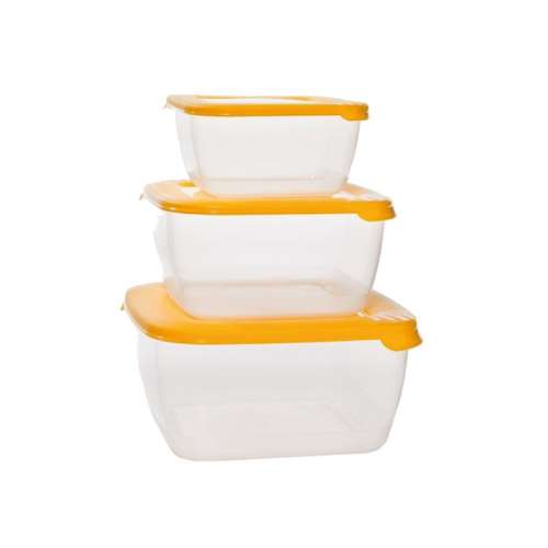 Комплект контейнеров пластик (0,46л, 0,95л, 1,5л) для СВЧ "ЛАЙТ" Квадр. п8815