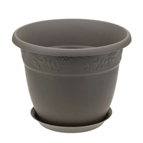 Кашпо пласт РЯБИНА 2,3л латте с поддоном