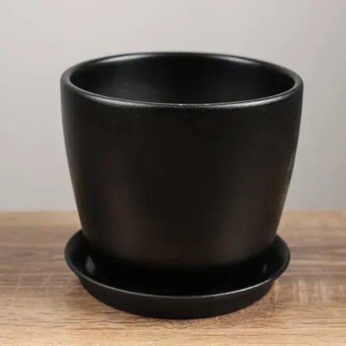 Кашпо Вдохновение 2,25л Бордо/Черный