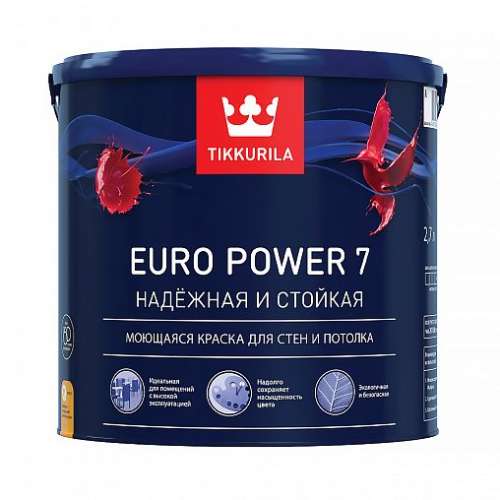 ТИККУРИЛА EURO POWER 7 А моющ. для стен и потолков 9л
